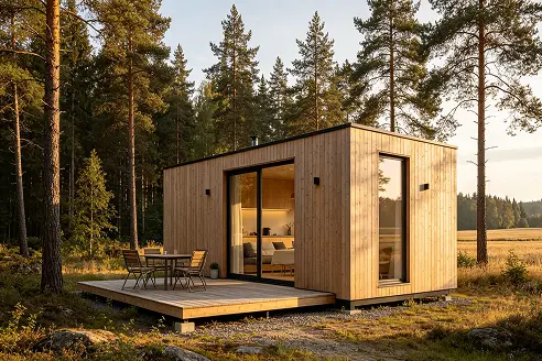 A Prefab Tiny Home In Woods