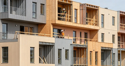 Colorful Prefab Apartment Buildings