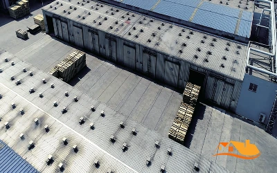 Drying Woods Outside Lyngou Factory