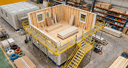 Prefab Family House Production In Factory