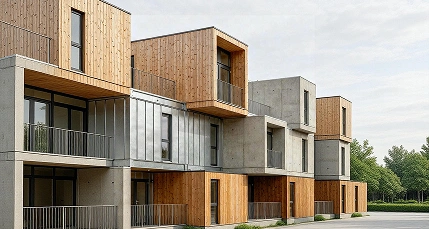 Various Material Wood Steel Hybrid Homes