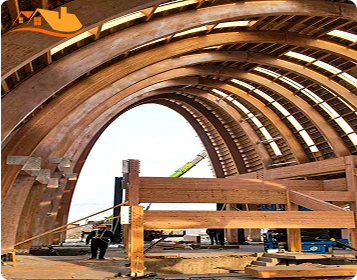 Lyngou Curved Glulam Timber Structure