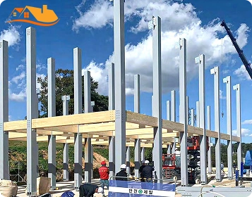 Lyngou Steel Timber Frame Project Construction