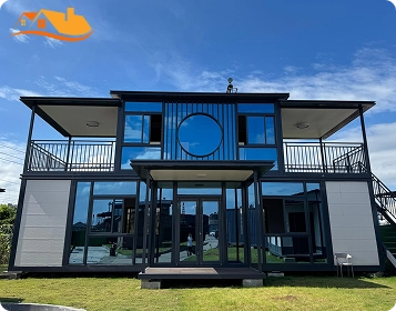 Lyngou Two Story Modular Home Glass Facade