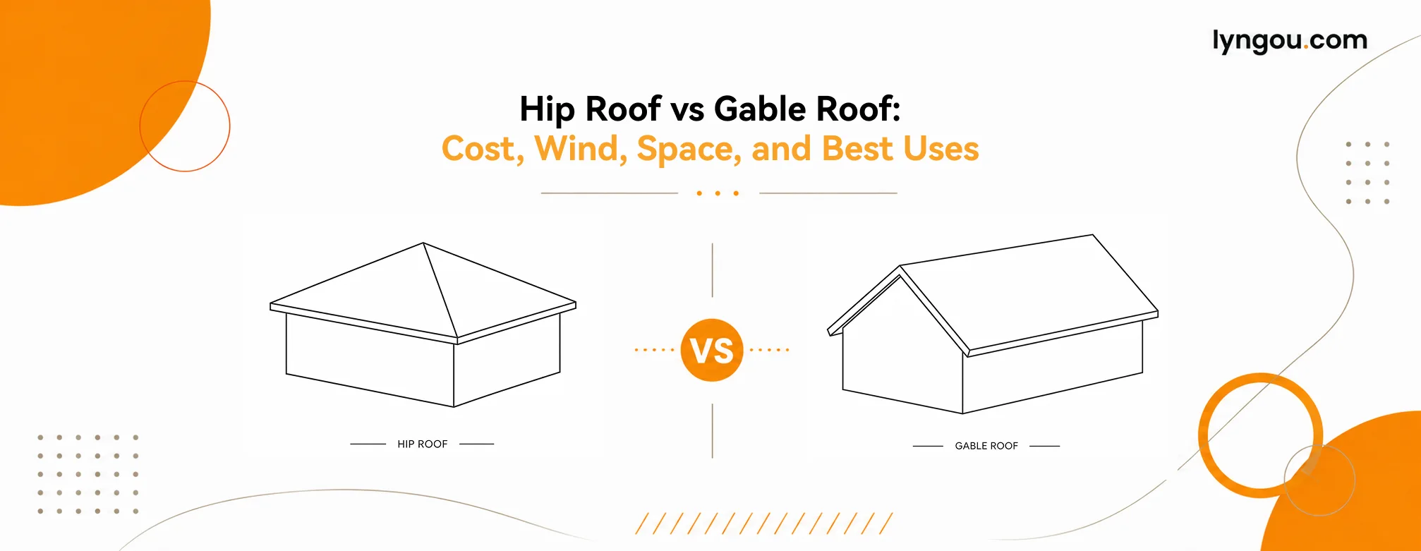 Hip Roof Vs Gable Roof Difference Illustration