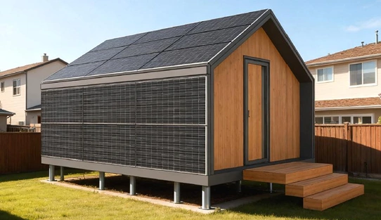 Model 05 Compact Solar Powered Prefab Cabin With Timber Cladding