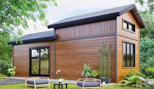 Model 08 Loft Cabin Wood Cladding Gable Roof