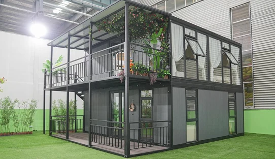 Model 14 Two Storey Container Style Prefab Home With Balcony
