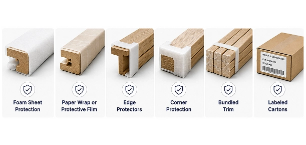 Wood Baseboard Trim Packing Protection
