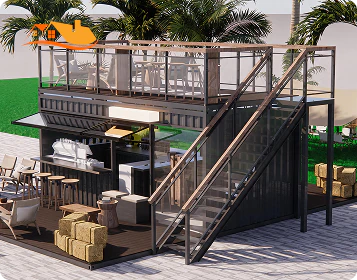 Shipping Container Coffee Shop On The Beach