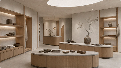Wabi Sabi Textured Retail Displays
