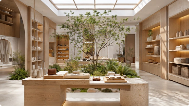 Warm Natural Retail Displays
