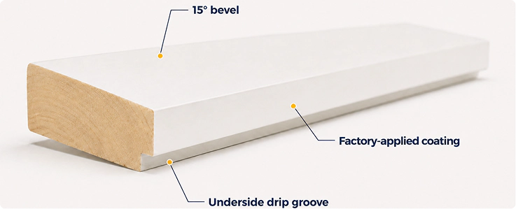 Exterior Wood Window Sill Water Management Detail