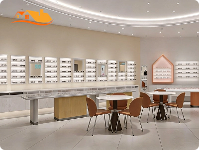 Lyngou Spacious Eyewear Showroom With Illuminated Wall Displays