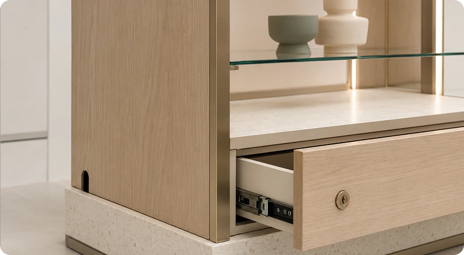 Retail Fixture Material And Lighting Detail