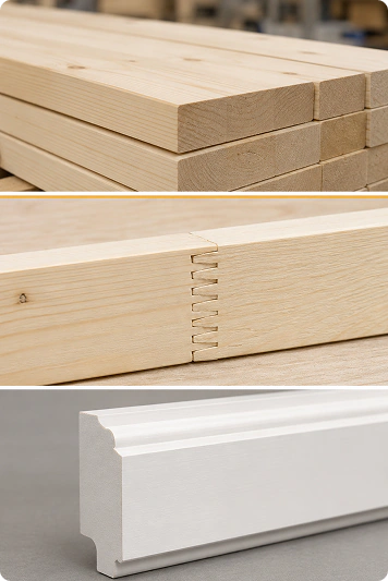Wood Casing Material Finish Details