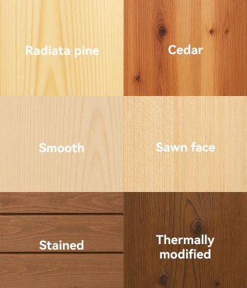 Wood Species Surface Finish Comparison